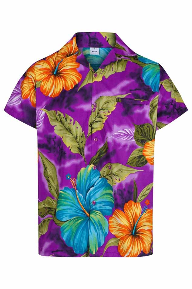 Purple Flower Print Hawaiian Shirt – Hawaiian Shirts Online